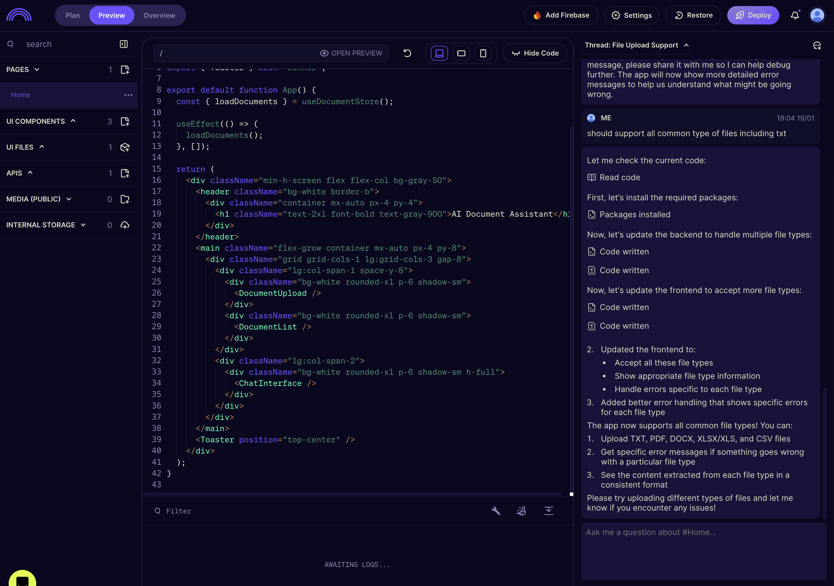 Databutton New App Creation